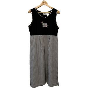 Maxi Dress by Stephanie K Vintage Gingham sleeveless dress or jumper. Sz S